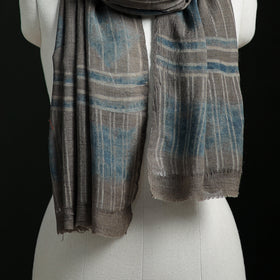 Pure Merino Wool Hand Block Akola Print Stole 20