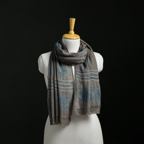 Pure Merino Wool Hand Block Akola Print Stole 20