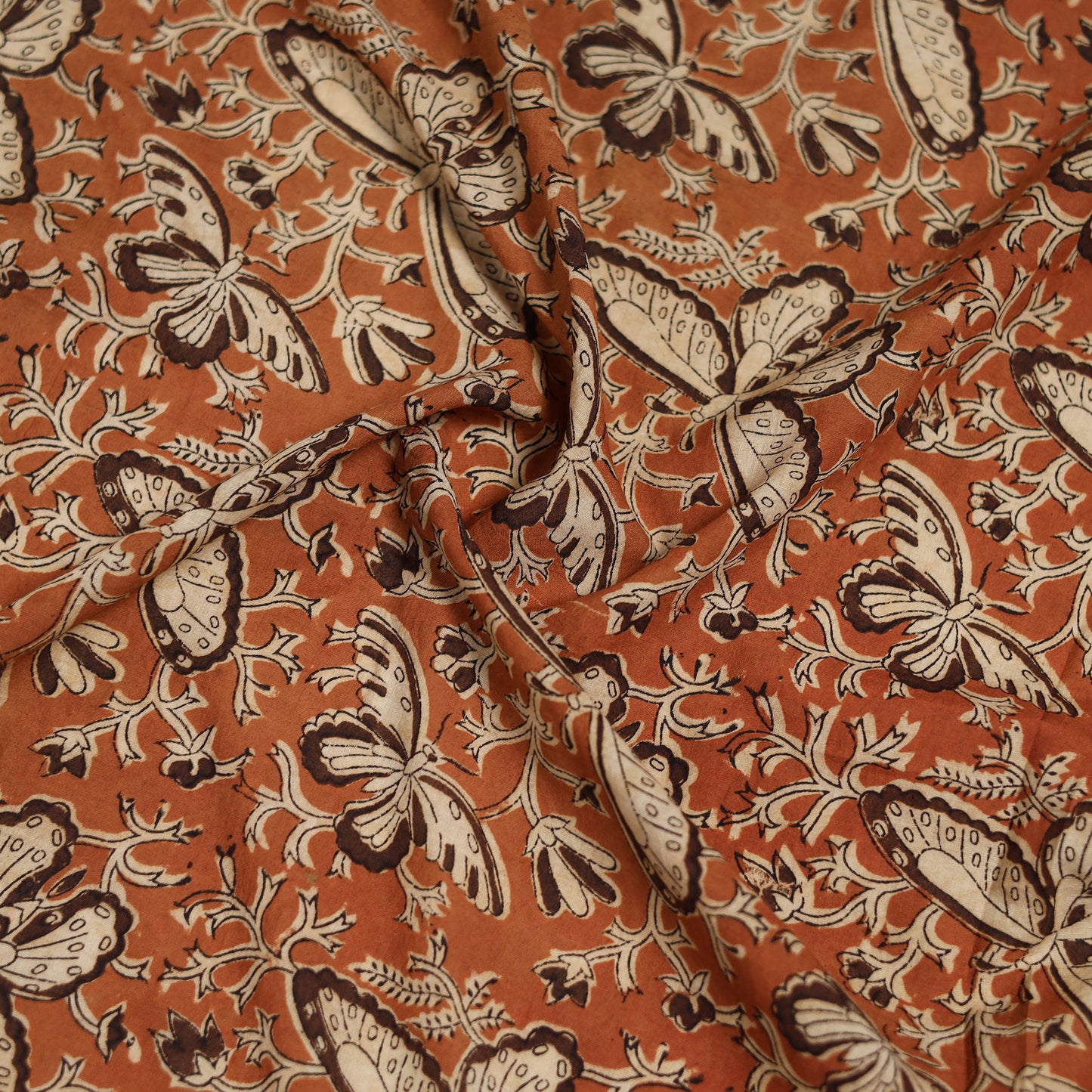 Pedana Hand Block Print Natural Dyed Cotton Kalamkari Scarf 78