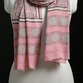 Pure Merino Wool Hand Block Akola Print Stole 24
