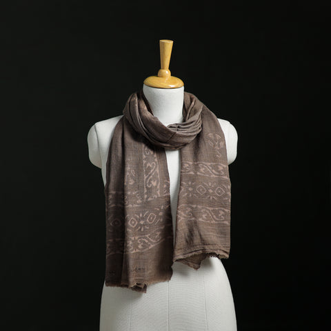 Pure Merino Wool Hand Block Akola Print Stole 22