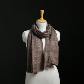 Pure Merino Wool Hand Block Akola Print Stole 22