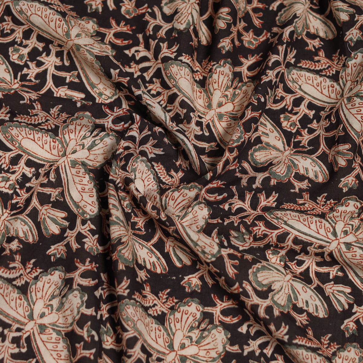 Pedana Hand Block Print Natural Dyed Cotton Kalamkari Scarf 77