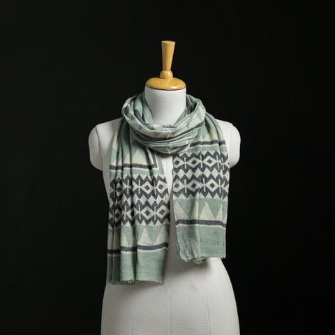 Pure Merino Wool Hand Block Akola Print Stole 21