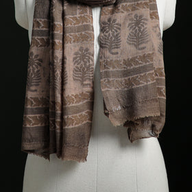 Pure Merino Wool Hand Block Akola Print Stole 25
