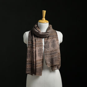 Pure Merino Wool Hand Block Akola Print Stole 25