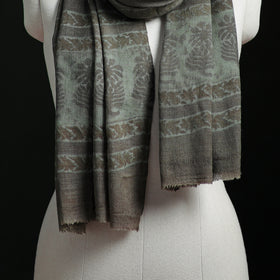 Pure Merino Wool Hand Block Akola Print Stole 26