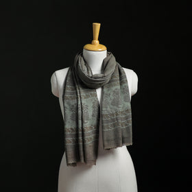 Pure Merino Wool Hand Block Akola Print Stole 26
