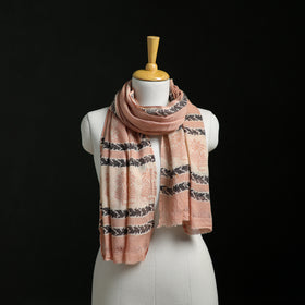 Pure Merino Wool Hand Block Akola Print Stole 27