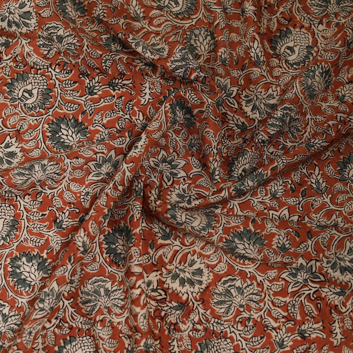 Pedana Hand Block Print Natural Dyed Cotton Kalamkari Scarf 76