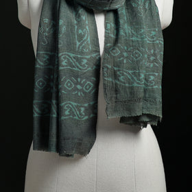 Pure Merino Wool Hand Block Akola Print Stole 28