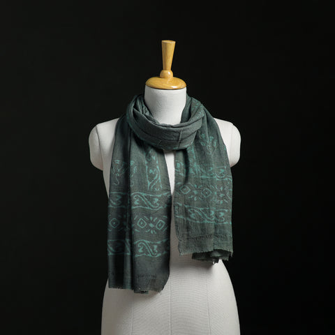 Pure Merino Wool Hand Block Akola Print Stole 28