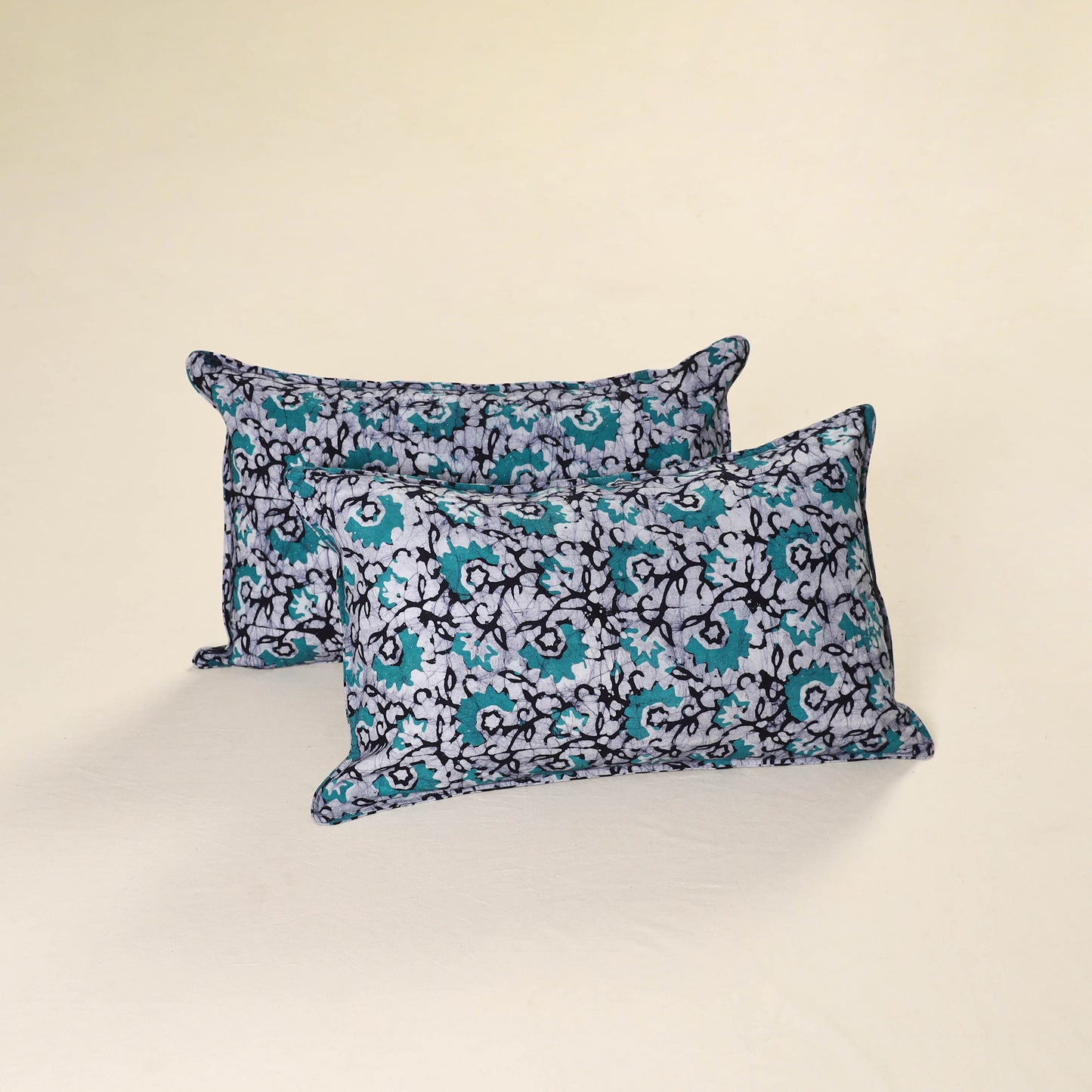 Batik Print Cotton Pillow Covers (Set of 2) 18