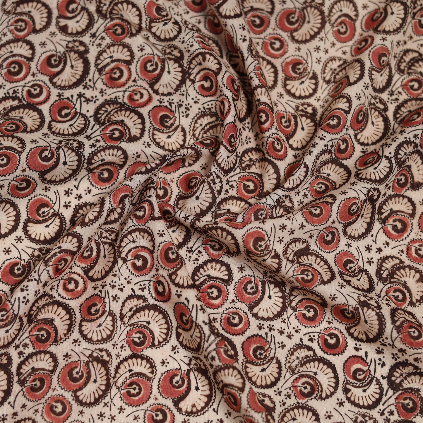 Pedana Hand Block Print Natural Dyed Cotton Kalamkari Scarf 75