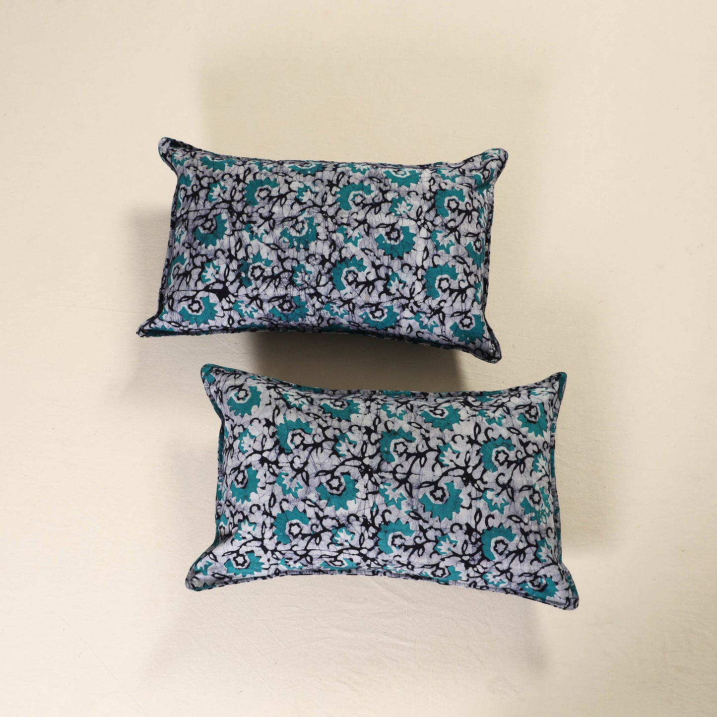 Batik Print Cotton Pillow Covers (Set of 2) 18