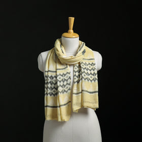 Pure Merino Wool Hand Block Akola Print Stole 29