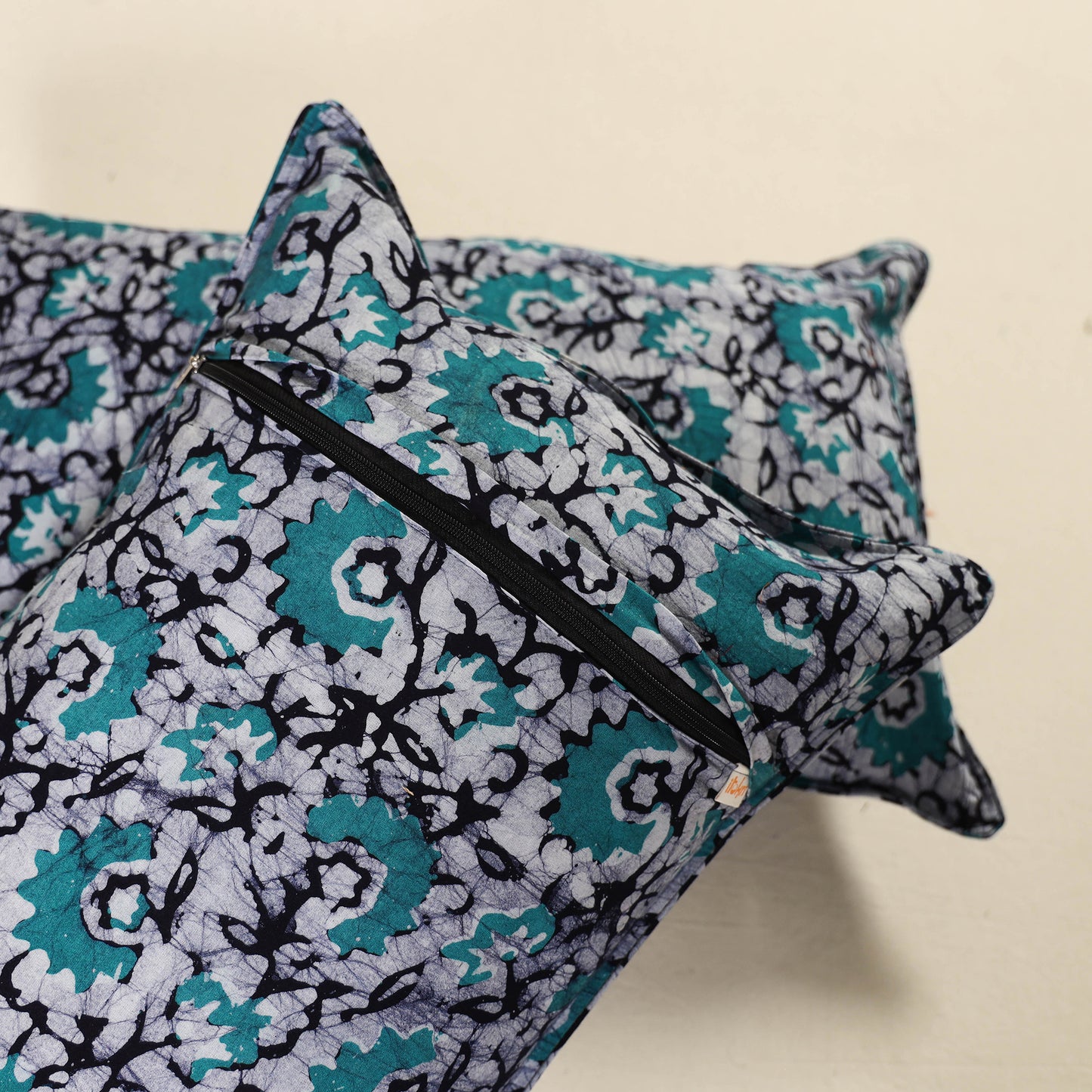 Batik Print Cotton Pillow Covers (Set of 2) 18