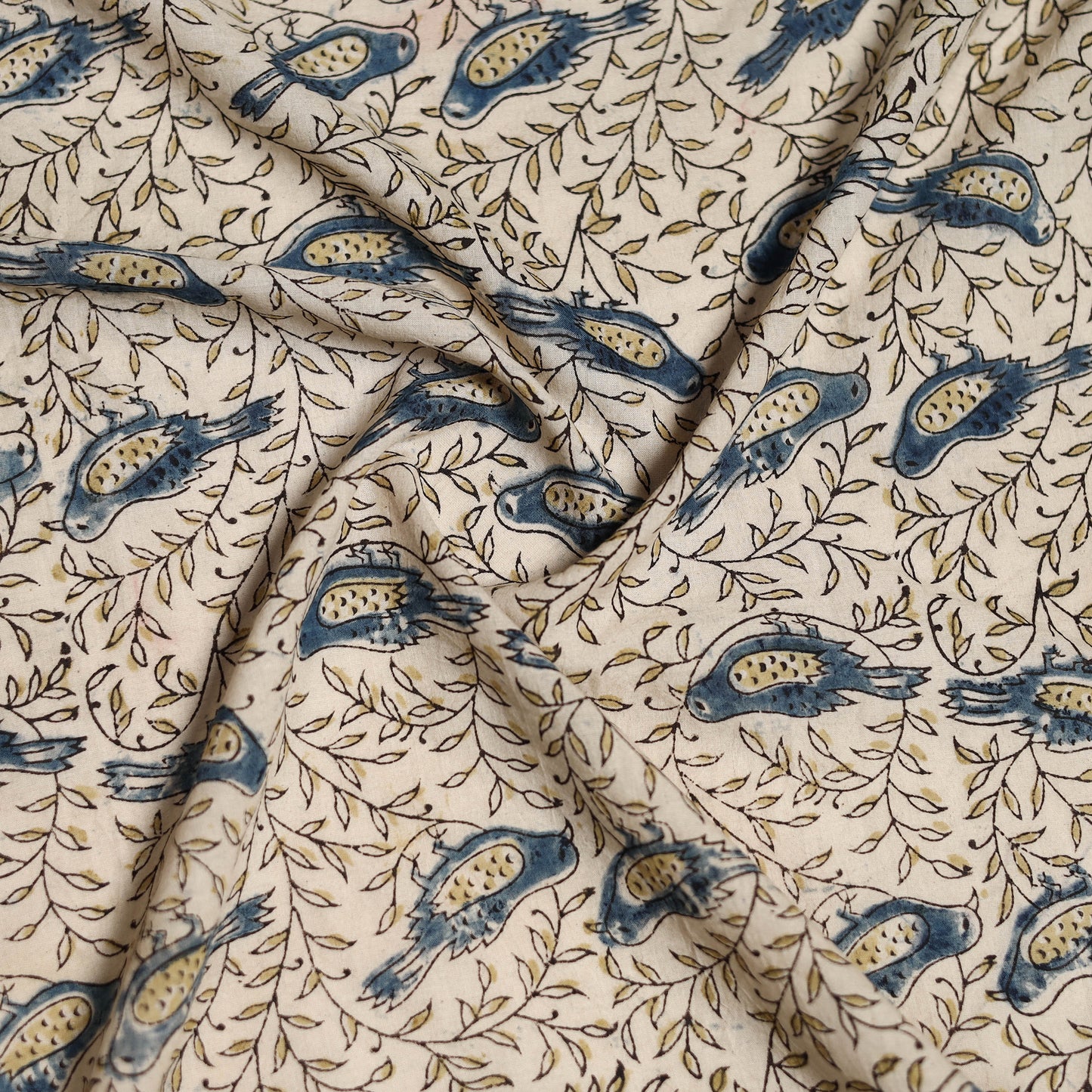 Pedana Hand Block Print Natural Dyed Cotton Kalamkari Scarf 74