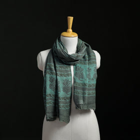 Pure Merino Wool Hand Block Akola Print Stole 32