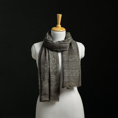 Pure Merino Wool Hand Block Akola Print Stole 34