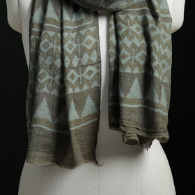 Pure Merino Wool Hand Block Akola Print Stole 35