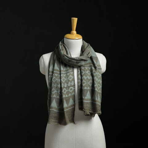 Pure Merino Wool Hand Block Akola Print Stole 35