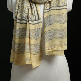 Pure Merino Wool Hand Block Akola Print Stole 36
