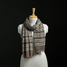 Pure Merino Wool Hand Block Akola Print Stole 38