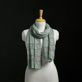 Pure Merino Wool Hand Block Akola Print Stole 39