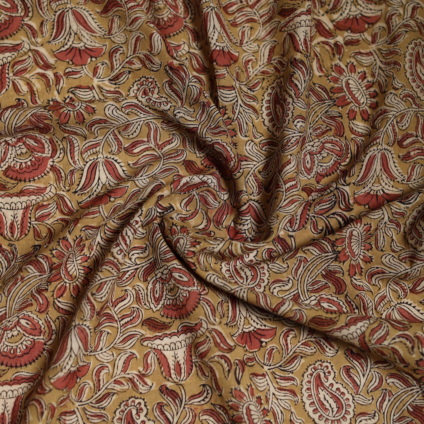 Pedana Hand Block Print Natural Dyed Cotton Kalamkari Scarf 71