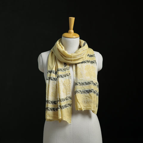 Pure Merino Wool Hand Block Akola Print Stole 40
