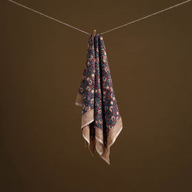 Pedana Hand Block Print Natural Dyed Cotton Kalamkari Scarf 70