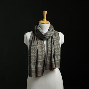 Pure Merino Wool Hand Block Akola Print Stole 41