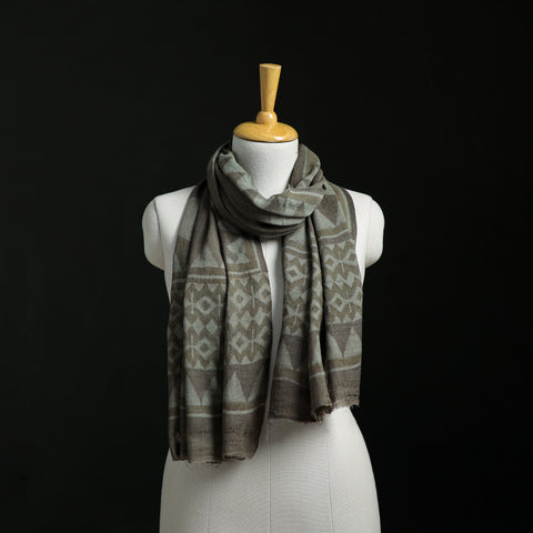 Pure Merino Wool Hand Block Akola Print Stole 41