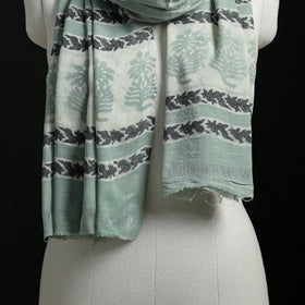 Pure Merino Wool Hand Block Akola Print Stole 42