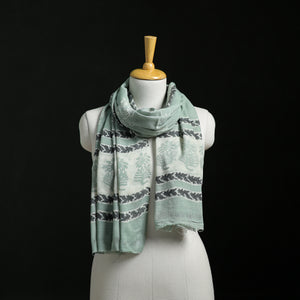 Pure Merino Wool Hand Block Akola Print Stole 42
