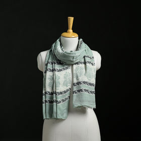 Pure Merino Wool Hand Block Akola Print Stole 42