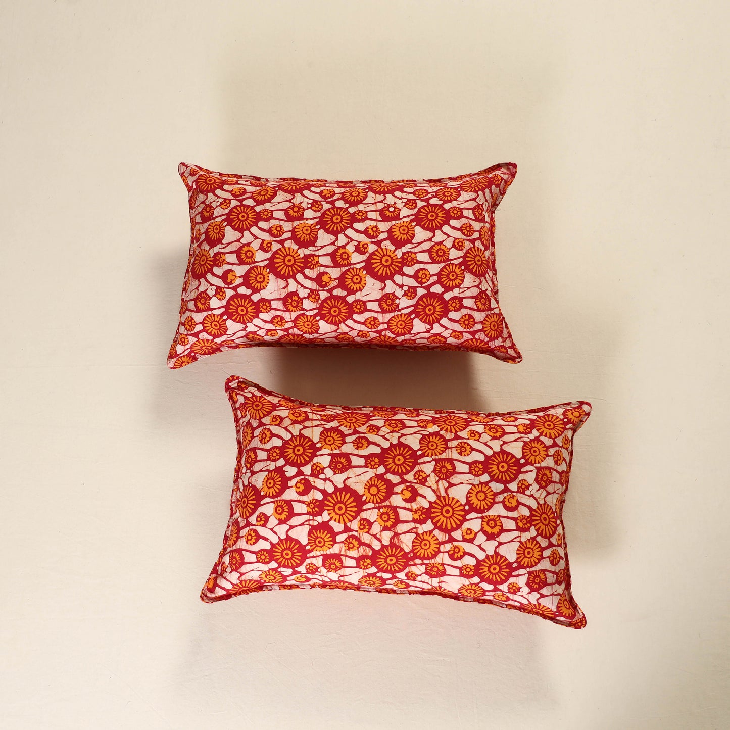 Batik Print Cotton Pillow Covers (Set of 2) 21