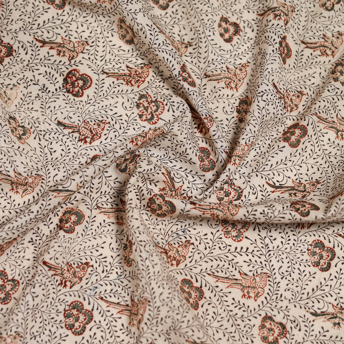 Pedana Hand Block Print Natural Dyed Cotton Kalamkari Scarf 69
