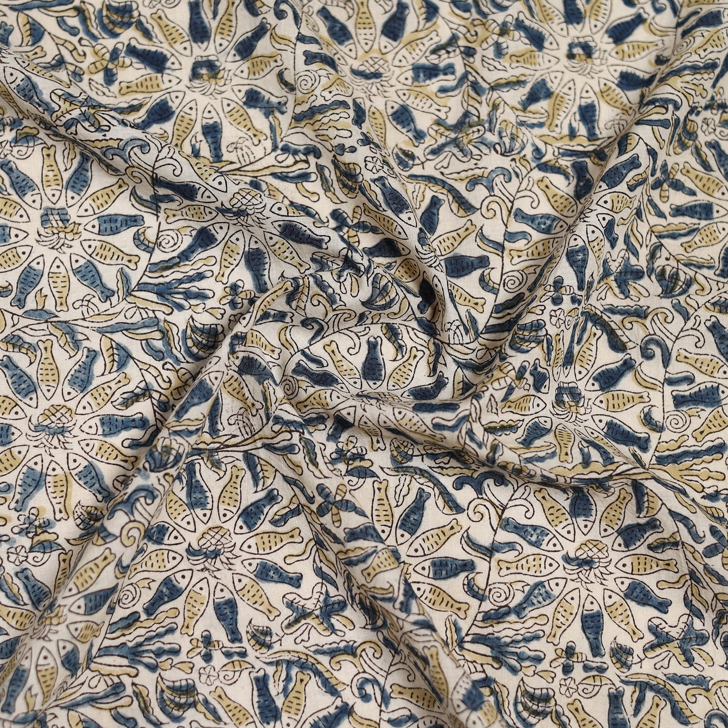 Pedana Hand Block Print Natural Dyed Cotton Kalamkari Scarf 68
