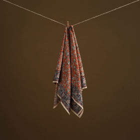 Pedana Hand Block Print Natural Dyed Cotton Kalamkari Scarf 66