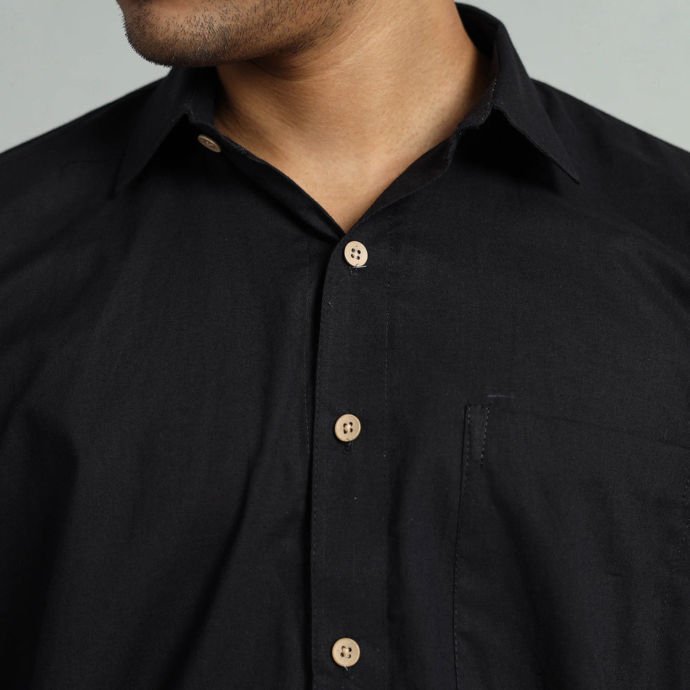 Plain Cotton Men Half Sleeve Shirt 06