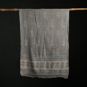 Pure merino wool hand block akola print stole