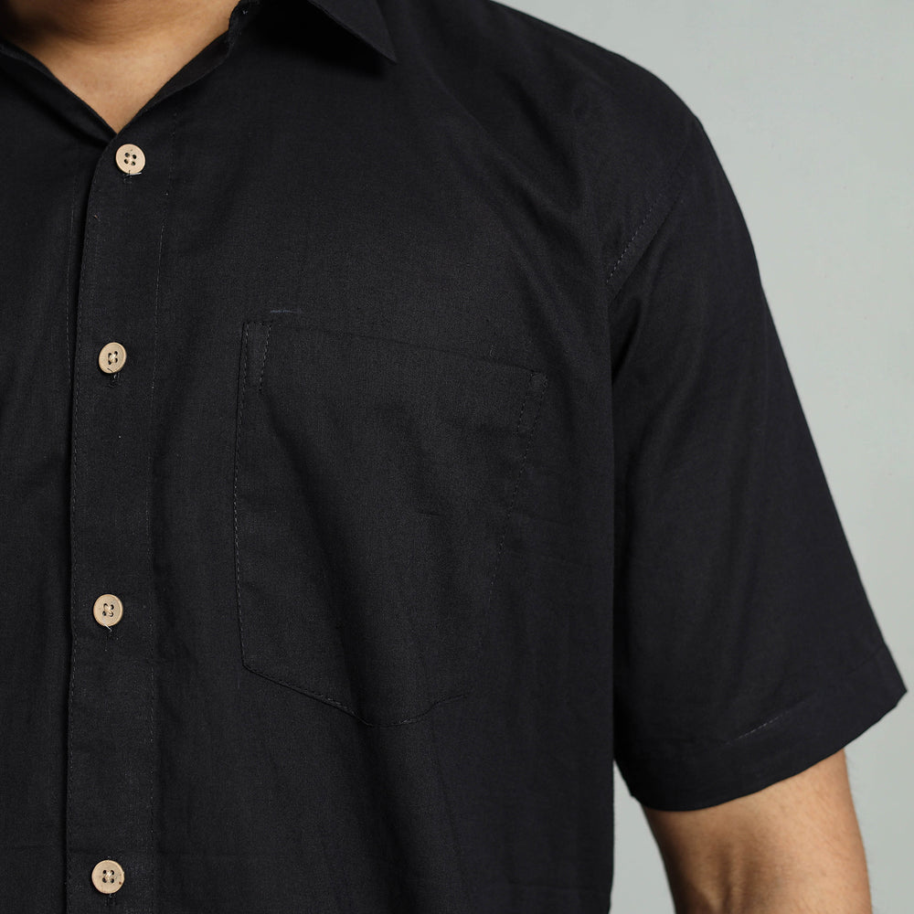 Plain Cotton Men Half Sleeve Shirt 06