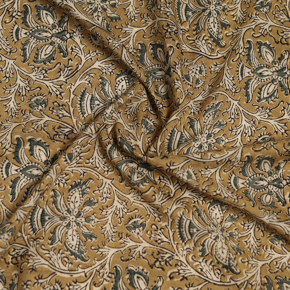 Pedana Hand Block Print Natural Dyed Cotton Kalamkari Scarf 64