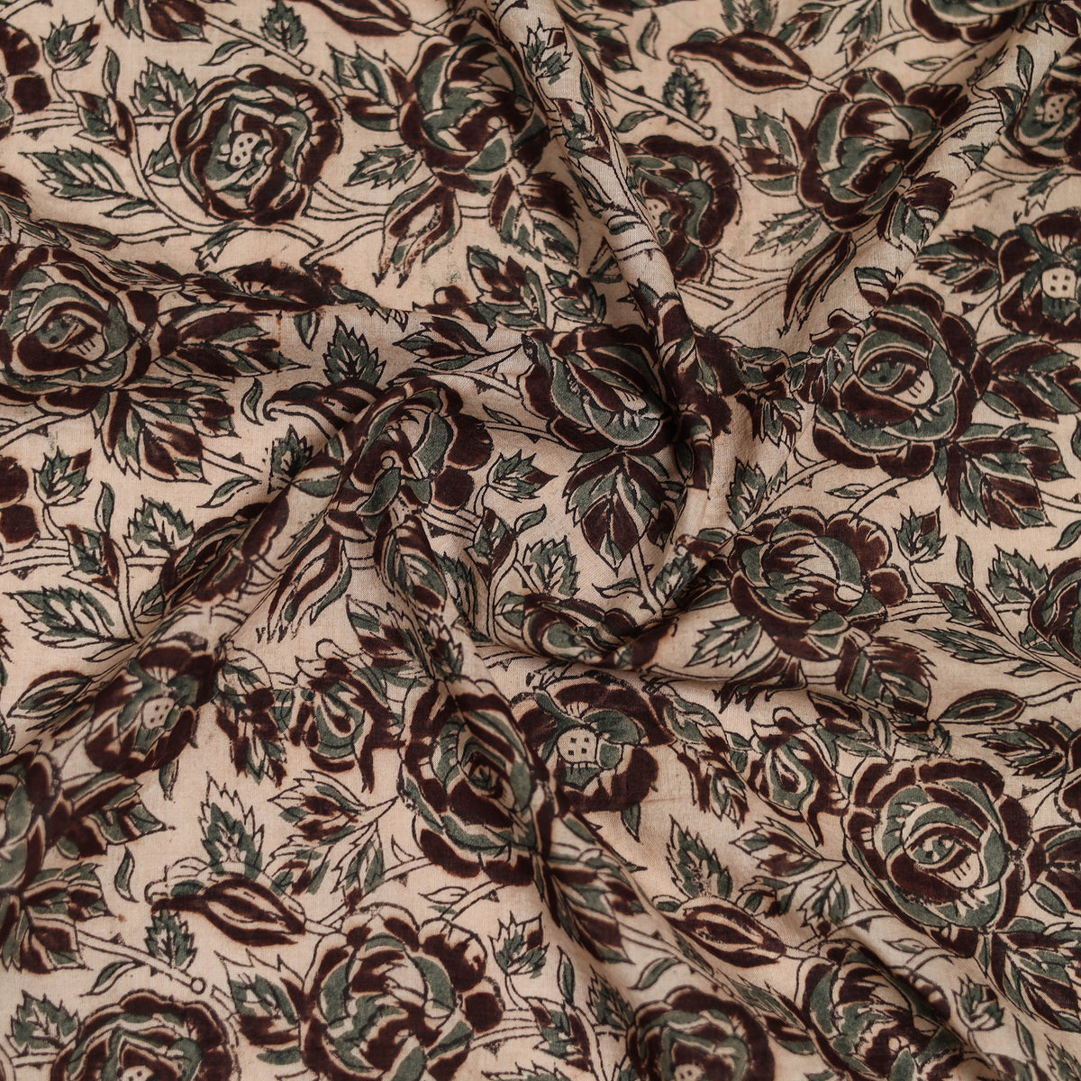 Pedana Hand Block Print Natural Dyed Cotton Kalamkari Scarf 62