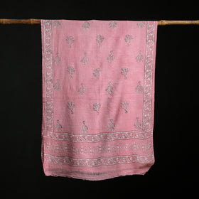 Pure merino wool hand block akola print stole