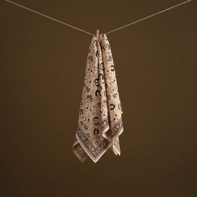 Pedana Hand Block Print Natural Dyed Cotton Kalamkari Scarf 60
