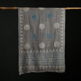 Pure Merino Wool Hand Block Akola Print Stole 09