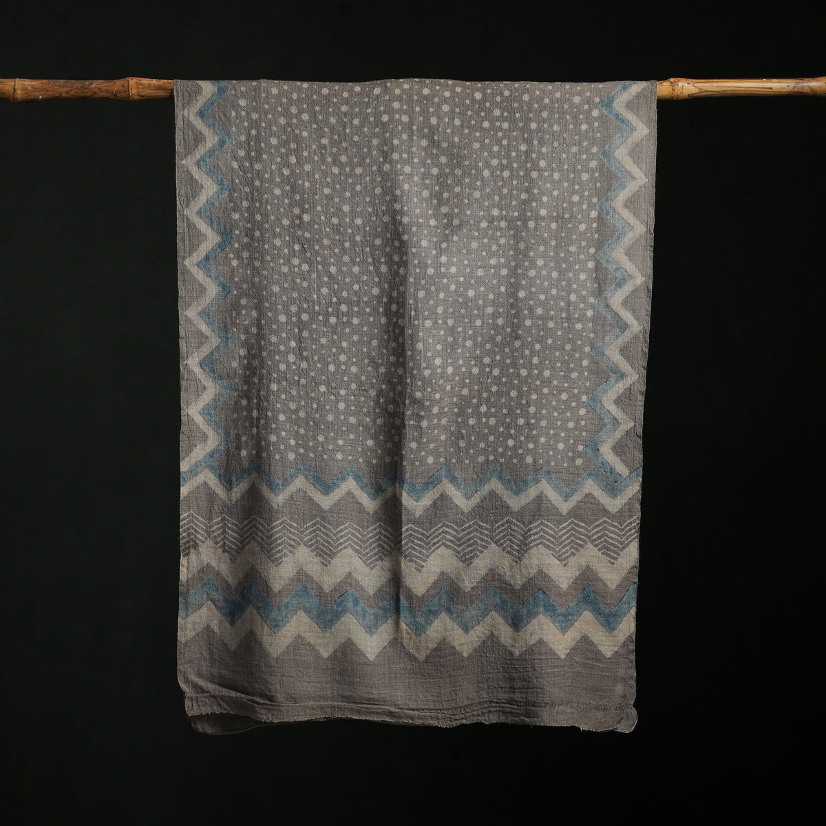 Pure Merino Wool Hand Block Akola Print Stole 11